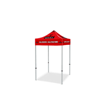 Custom Canopy Tent with Full Back Wall, Half Side Walls & Table Cover