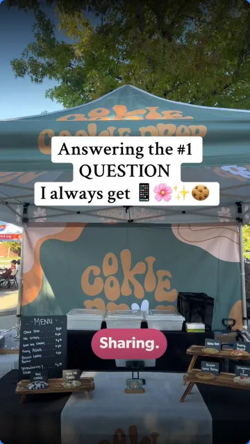 Custom bakery canopy tent at a weekend market
