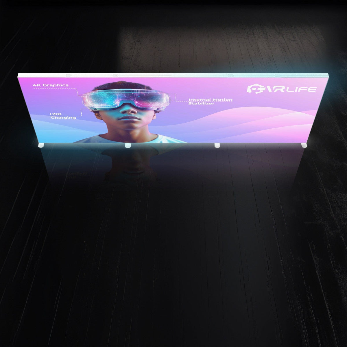 20ft SEG backlit trade show display, wide view