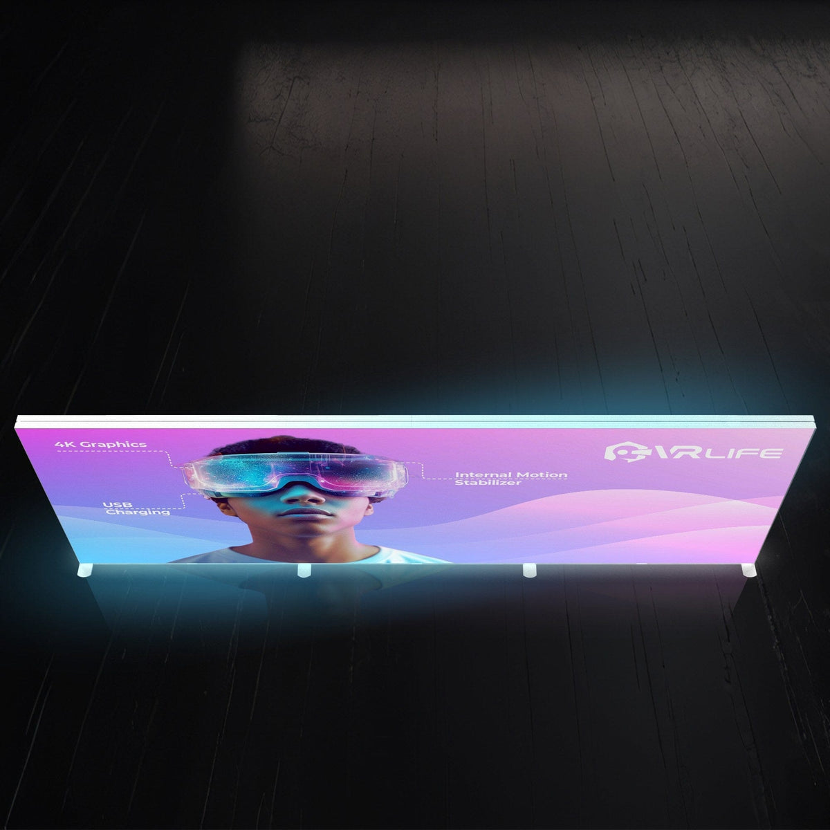 20ft SEG backlit trade show display, low view