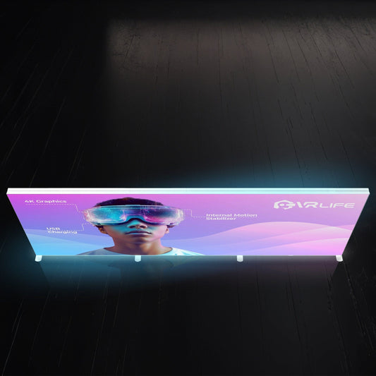 20ft SEG backlit trade show display, low view