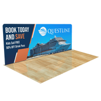 20ft Trade Show Display with Literature & Tablet Stand