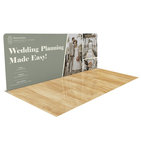 20ft Tension Fabric Trade Show Display with Portable Banner