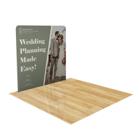 8ft Tension Fabric Trade Show Display with Portable Banner