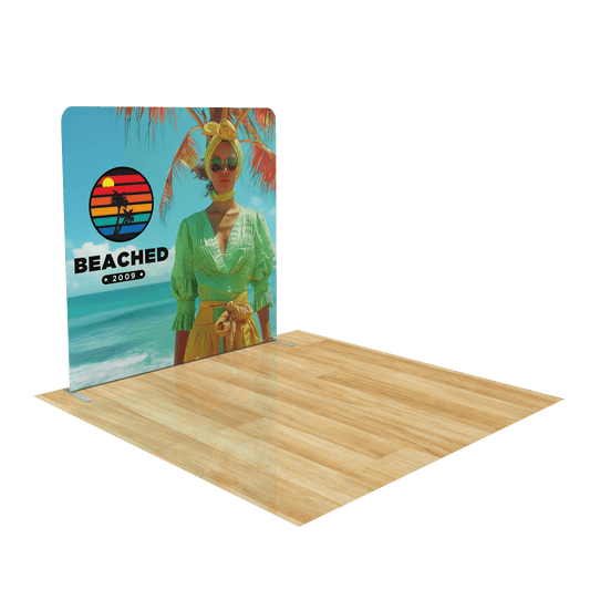 8ft Trade Show Display with Triangle Shelving