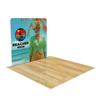 8ft Trade Show Display with Triangle Shelving