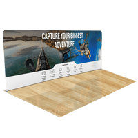 20ft Trade Show Display with Waterfall Shelving