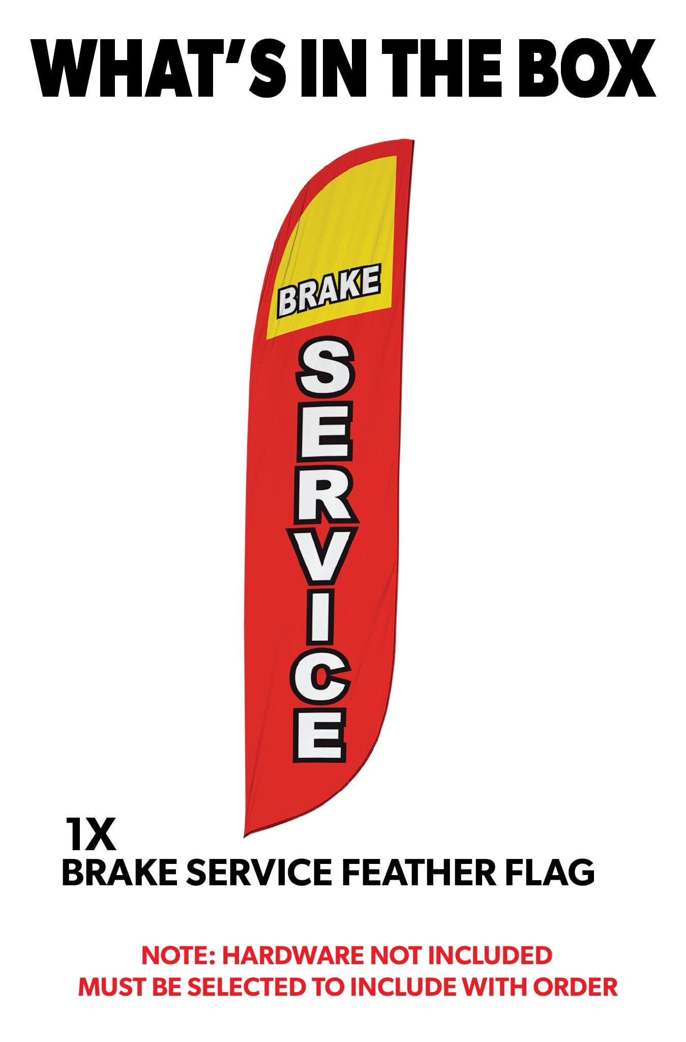 Brake Rotor Advertising Signage Feather Business Signs BRAKE SERVICE Windless Swooper Feather Banner ...