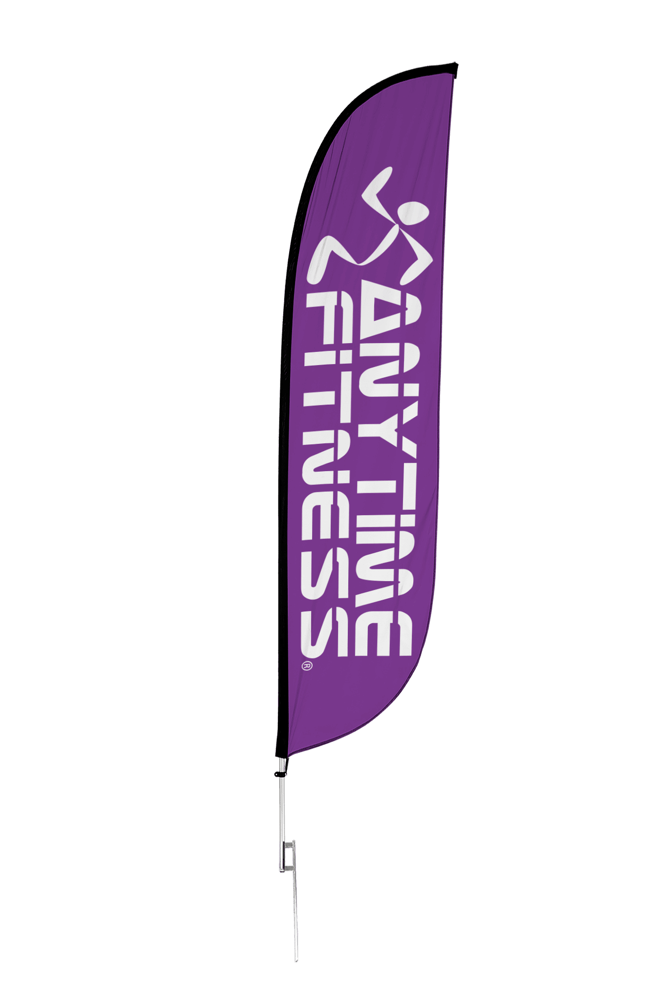 Anytime Fitness Feather Flag Purple 