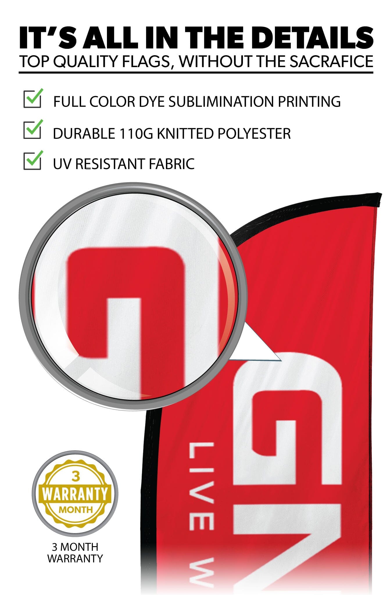 GNC Feather Flag Red 
