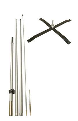 12ft Feather Flag Pole Set & X-Stand Set