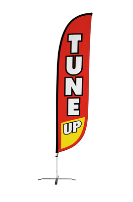Tune Up Feather Flag Red & Yellow