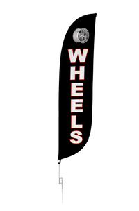 Wheels Feather Flag 