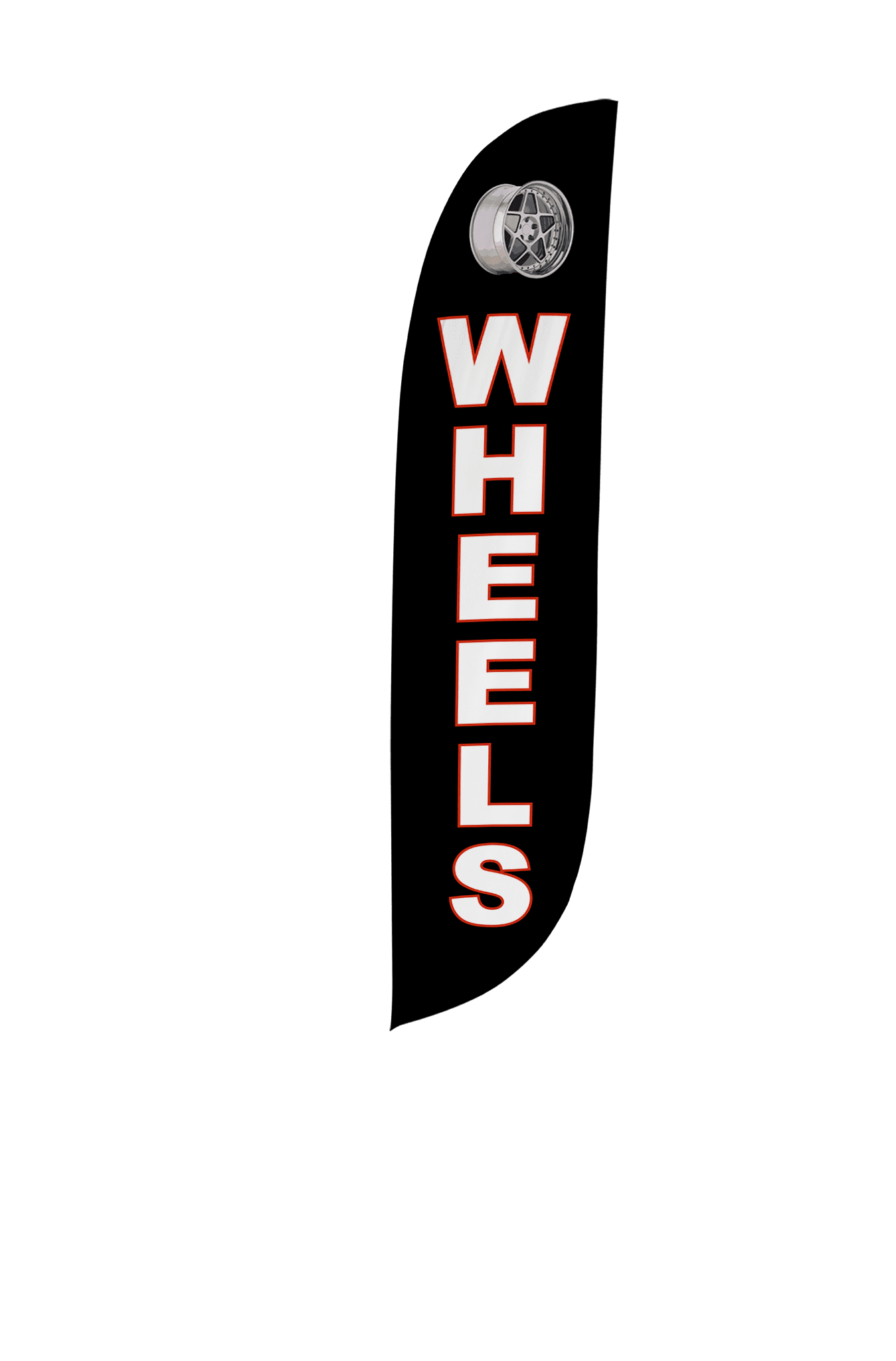 Wheels Feather Flag 