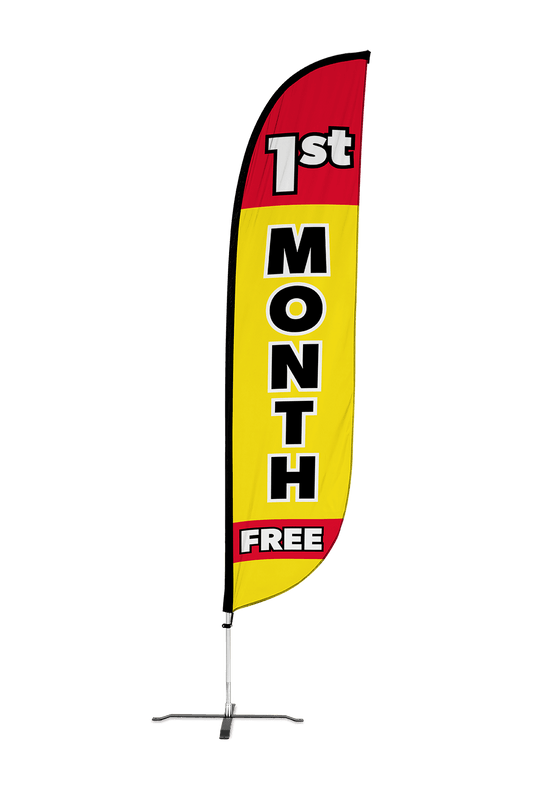 1st Month Free Feather Flag Yellow 10M1200156