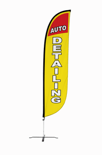 Auto Detailing Feather Flag Yellow 