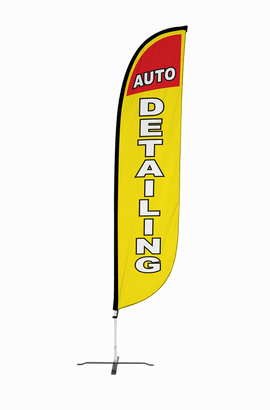 Auto Detailing Feather Flag Yellow