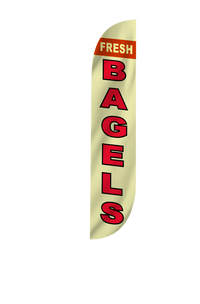 Bagels Feather Flag Yellow 