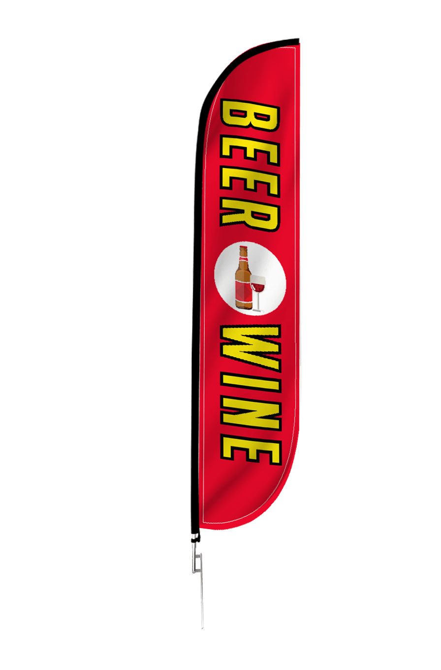 Beer  Wine Feather Flag – LookOurWay