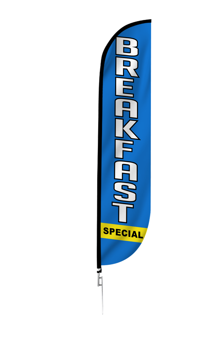 Breakfast Special Feather Flag Blue 