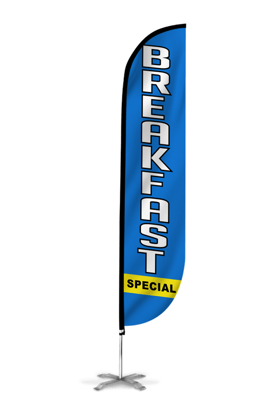Breakfast Special Feather Flag Blue 