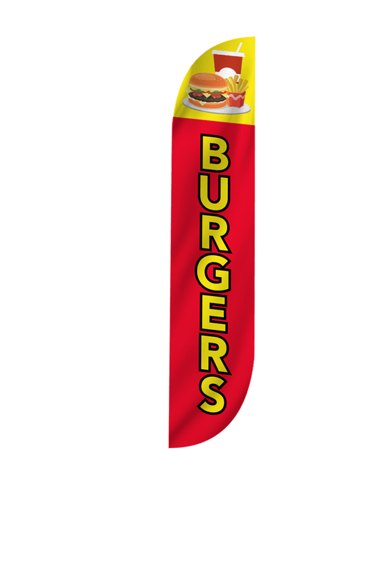 Burgers Feather Flag Red 
