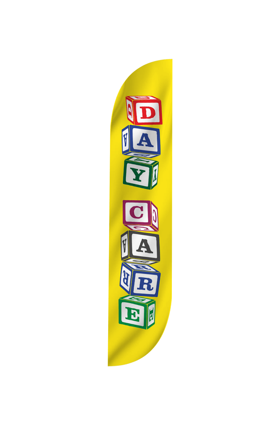 Day Care Feather Flag Blocks 