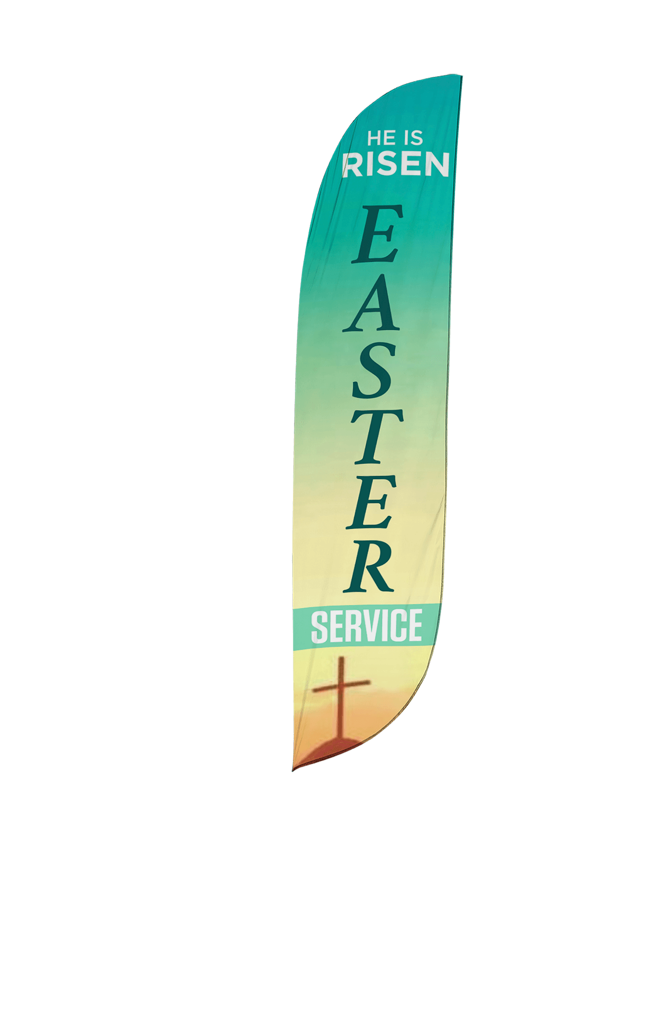 Easter Service Church Feather Flag 