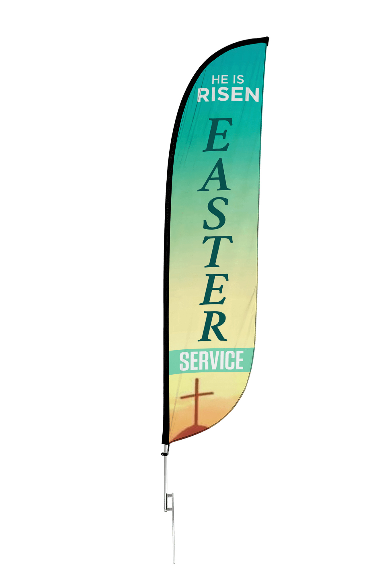 Easter Service Church Feather Flag 