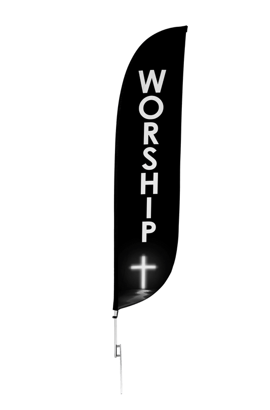Worship Feather Flag 
