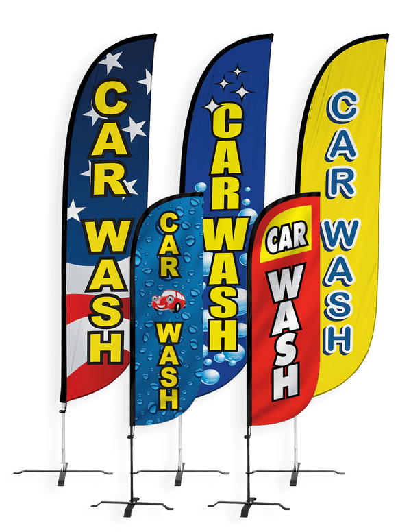 Car Wash Feather Flag