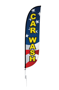 Car Wash Feather Flag 