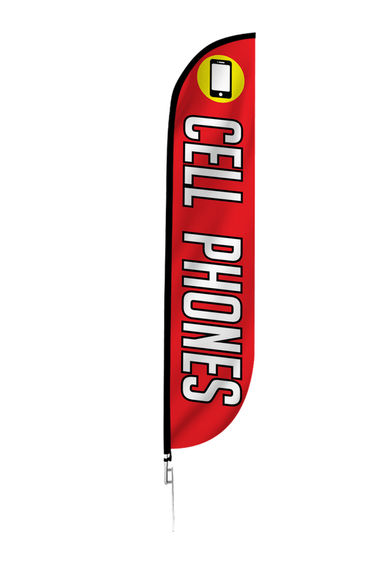 Cell Phones Feather Flag 