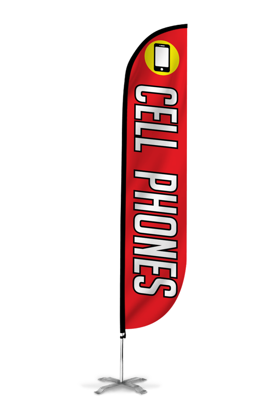 Cell Phones Feather Flag 
