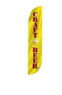 Craft Beer Feather Flag Yellow 