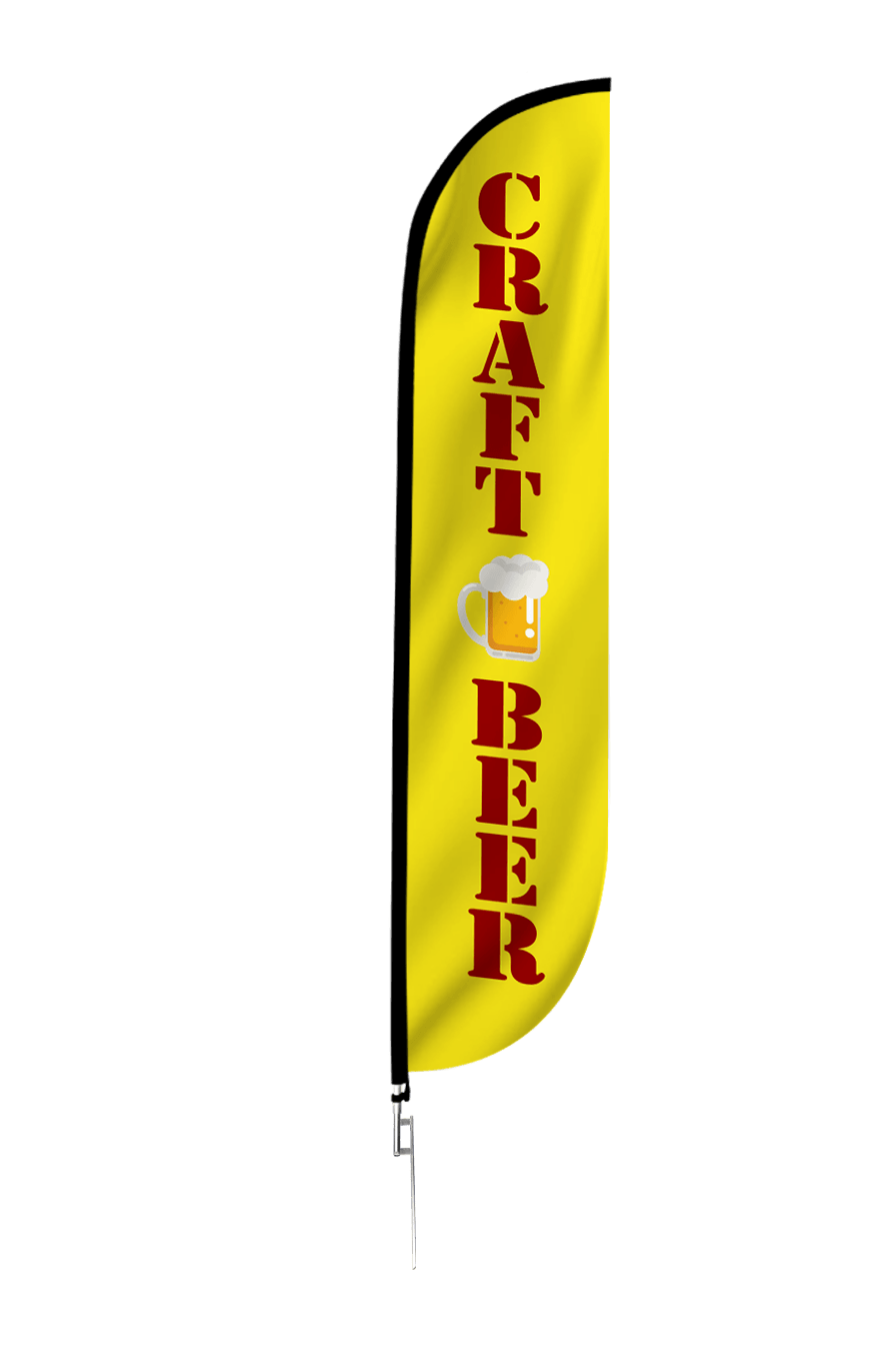Craft Beer Feather Flag Yellow 