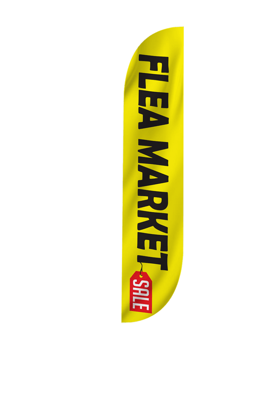 Flea Market Feather Flag Yellow 