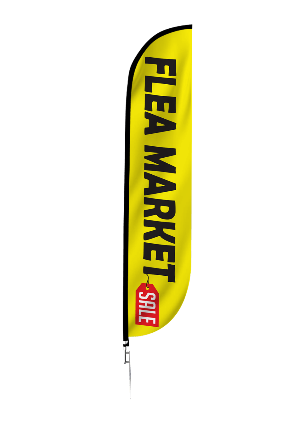 Flea Market Feather Flag Yellow 