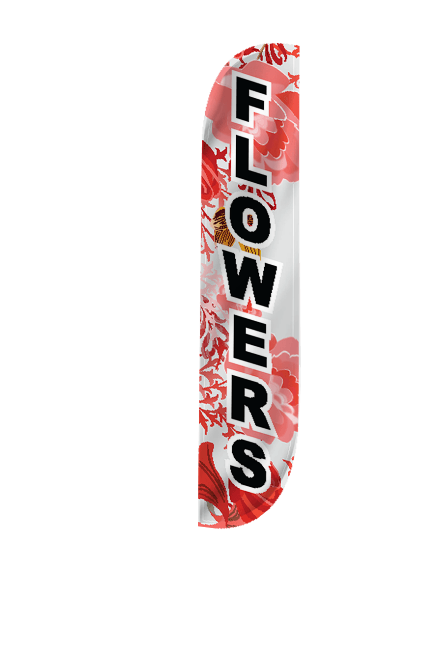 Flowers Feather Flag Pink – LookOurWay Flowers Feather Flag Pink – LookOurWay