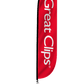 Great Clips Feather Flag Red 