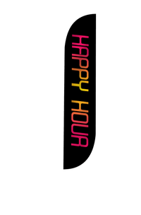 Happy Hour Feather Flag Black 