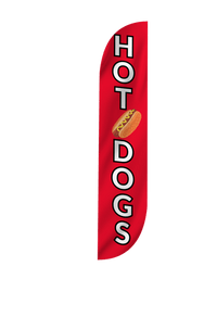 Hot Dogs Feather Flag - Red 
