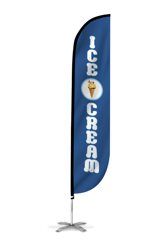 Ice Cream Feather Flag Blue 