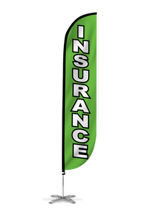 Insurance Feather Flag Green 
