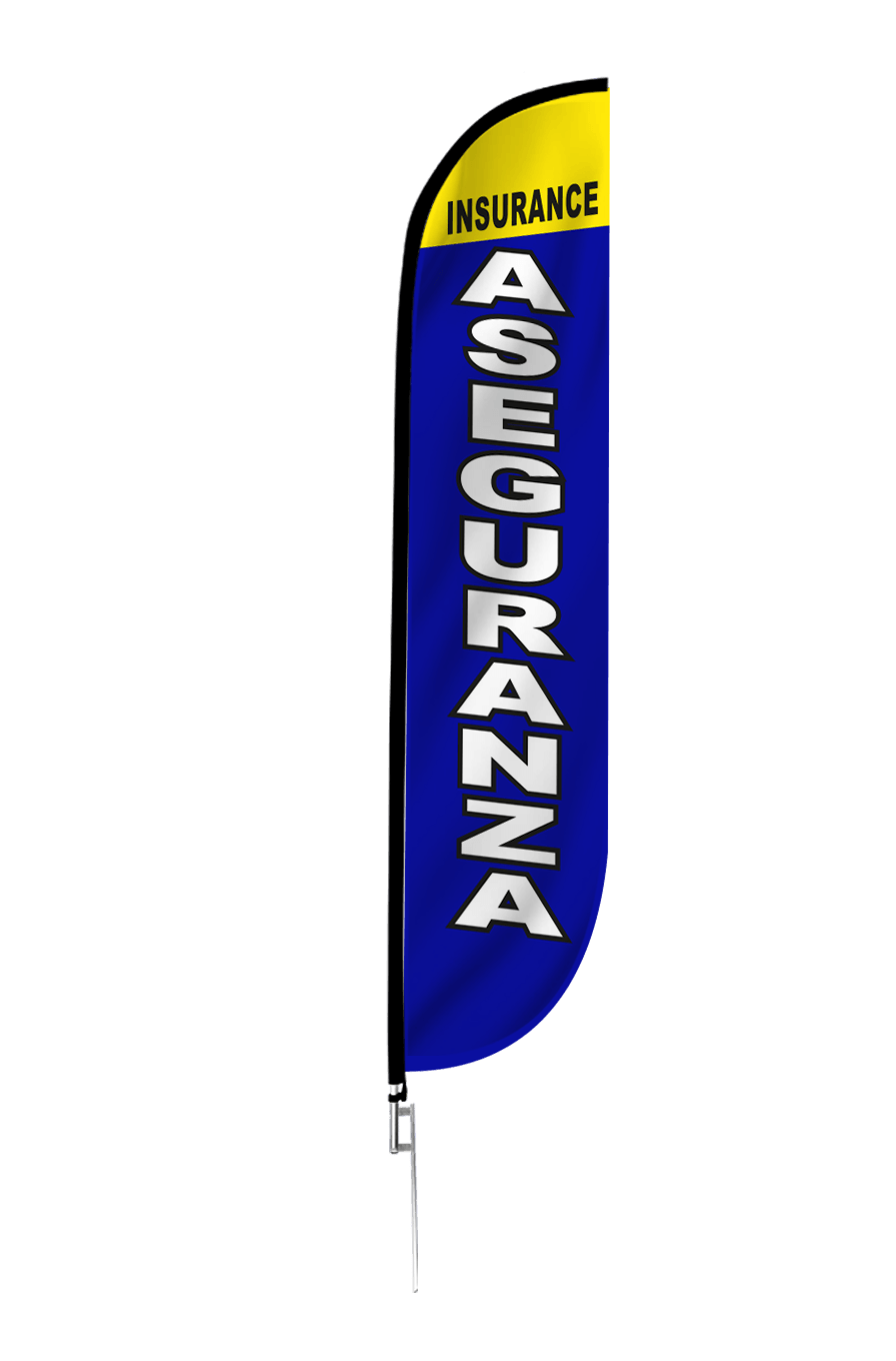 Insurance Aseguranza Feather Flag 