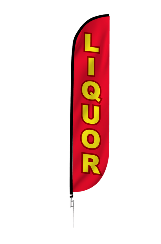 Liquor Feather Flag Red 