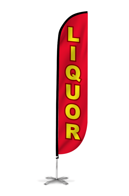 Liquor Feather Flag Red 