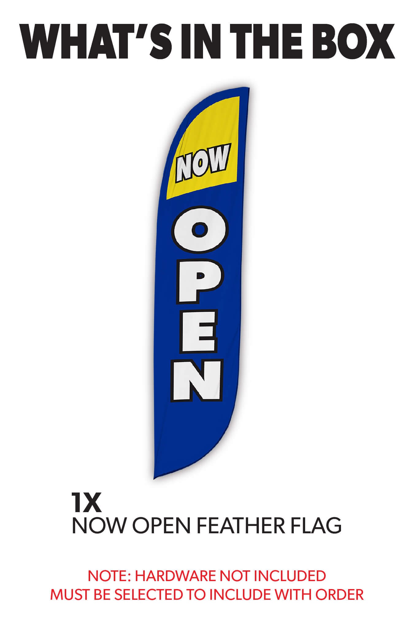 Now Open Feather Flag 