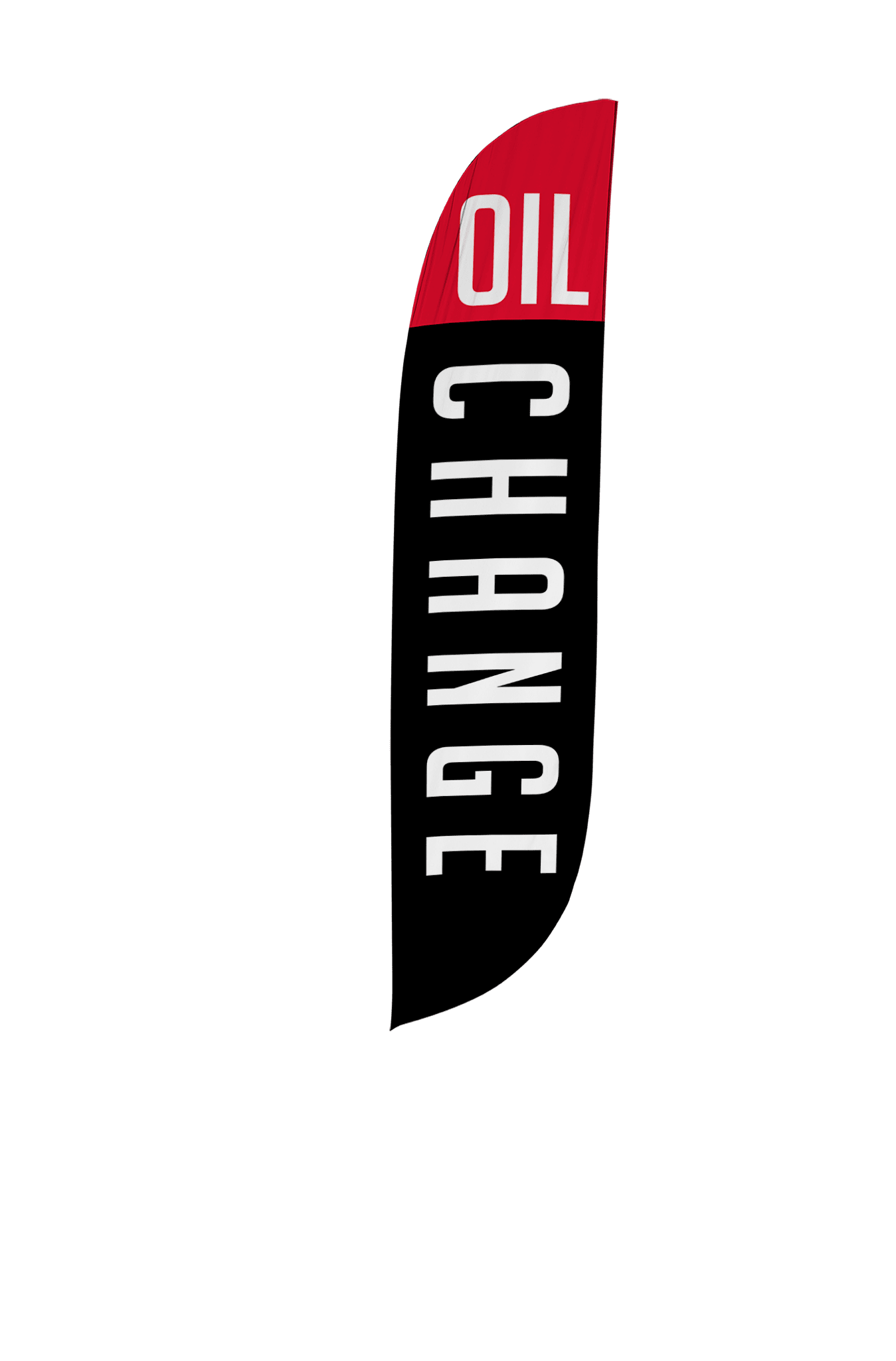 Oil Change Feather Flag - Black 12ft 