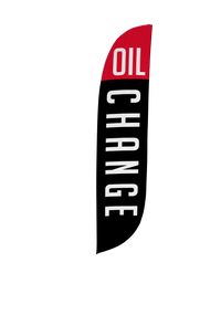 Oil Change Feather Flag - Black 12ft 